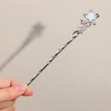 Винтажные палочки для волос с лунным камнем, звезда и луна