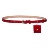 Женская поясная сумка из искусственной кожи, красная