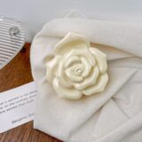 Французские винтажные заколки-крабы с цветком розы